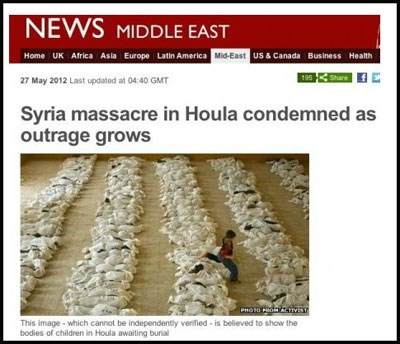 BBC à Houla: Attention, cette photo occulte un autre massacre !