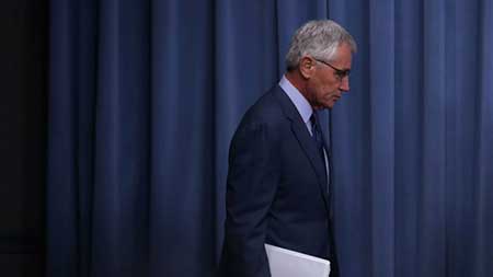 Le départ de Hagel: un limogeage dû aux différends sur «Daech» et Assad. Le départ de Hagel: un limogeage dû aux différends sur «Daech» et Assad
