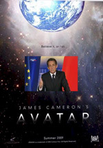 Quand Sarkozy se prend pour un héros du film Avatar!
