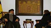 Sayed Nasrallah reçoit la militante algérienne Djamila Bouhired