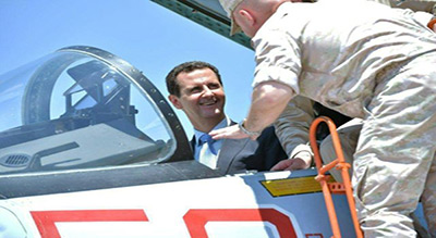 Syrie: visite du président Assad à la base de Hmeimim (photos)