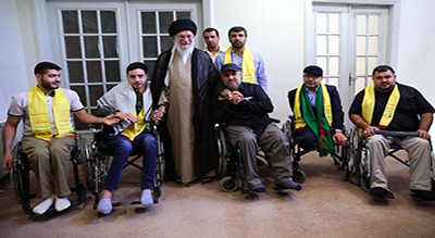 Sayed Khamenei reçoit un groupe d’anciens combattants blessés du Hezbollah