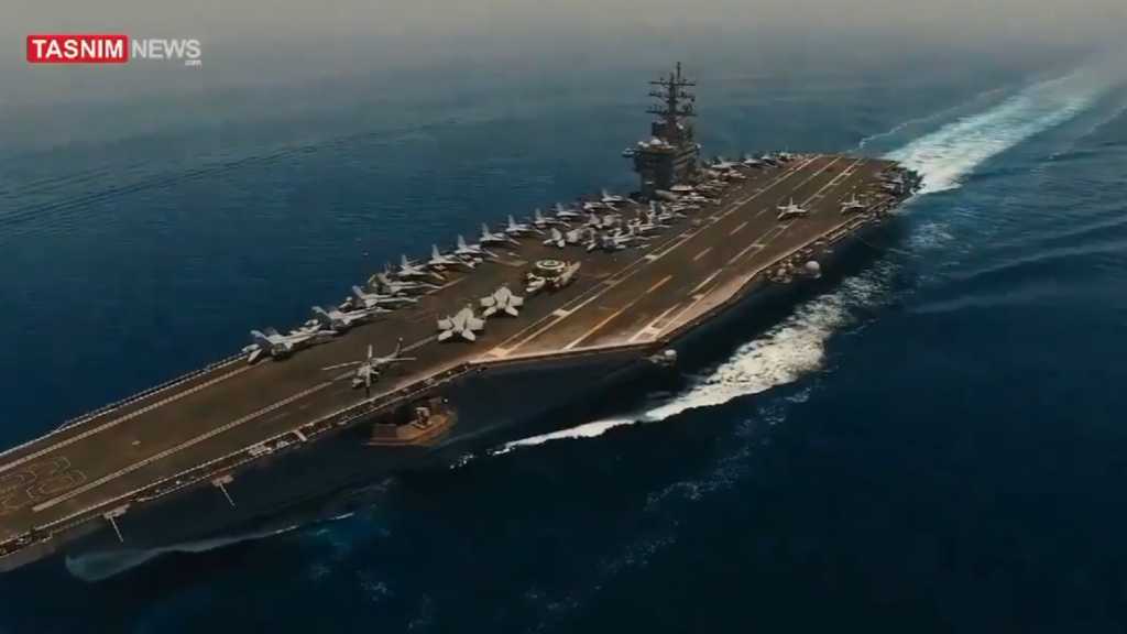 Une vidéo tournée par un drone iranien survolant un porte-avions US publiée