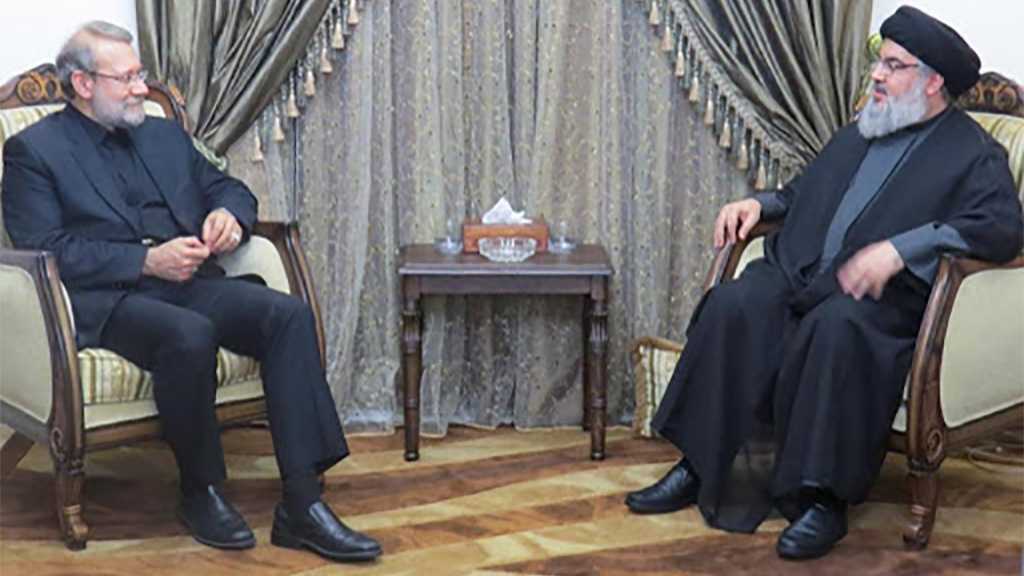Le président du Parlement iranien chez sayed Nasrallah