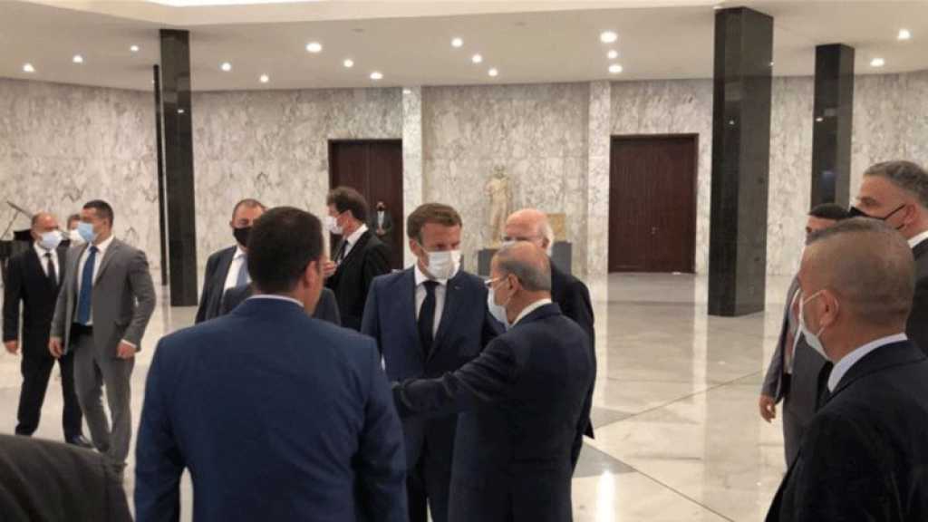 Au Palais de Baabda, Macron déclare qu’il agira pour pousser la communauté internationale à aider le Liban