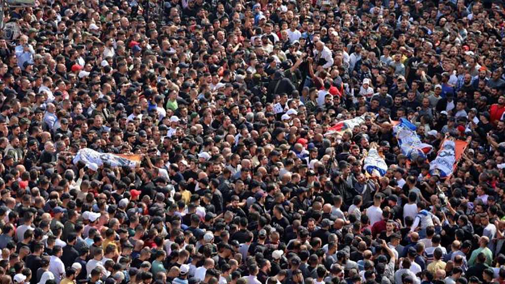 Des milliers de personnes aux funérailles de cinq martyrs palestiniens à Naplouse