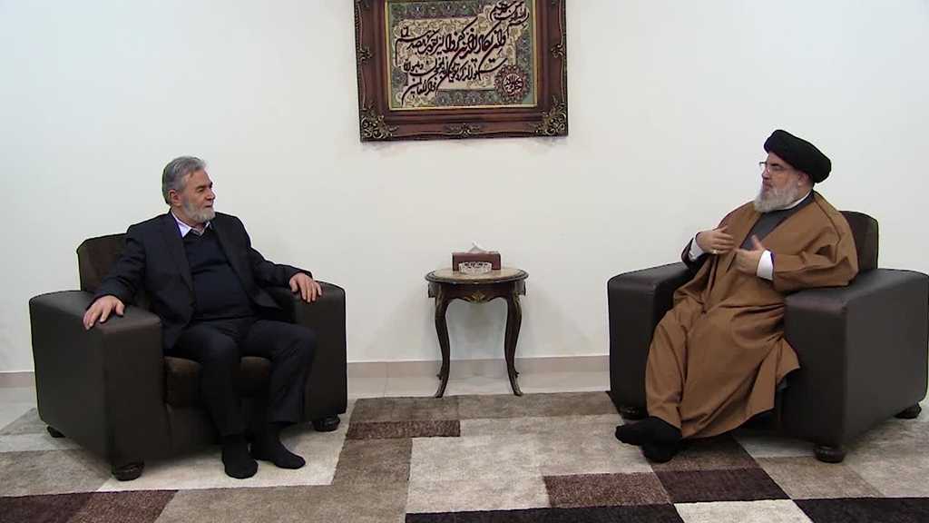 Sayyed Nasrallah s’entretient avec le secrétaire général du Jihad islamique, Ziad Nakhaleh