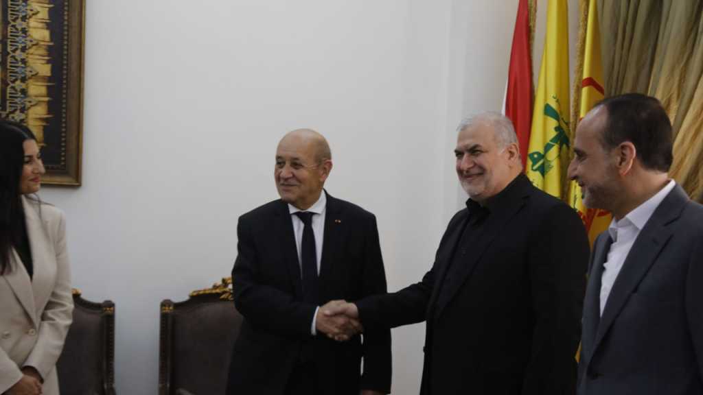 Liban: Le Drian reçu par le chef du bloc parlementaire du Hezbollah