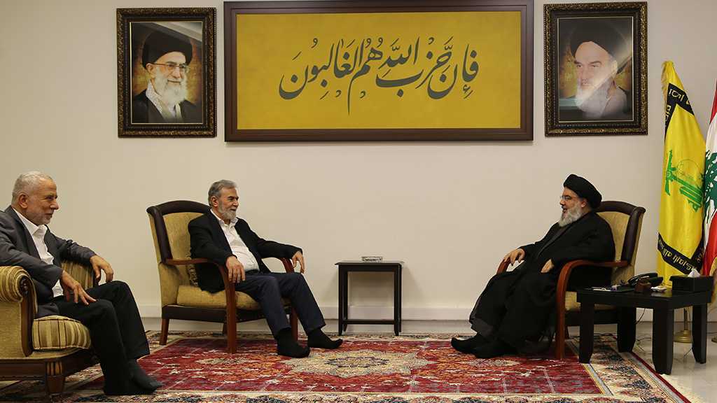 Sayyed Nasrallah rencontre le secrétaire général du Jihad islamique, Ziad Nakhaleh