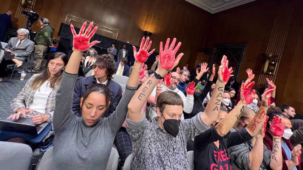 Des manifestants interrompent une audience au Congrès US, exigeant un «cessez-le-feu immédiat» à Gaza