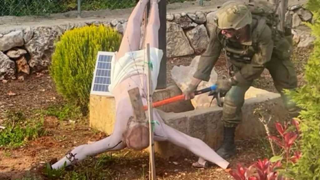 Liban-Sud: Vague d’indignations après la vidéo d’un soldat «israélien» détruisant une statue de Jésus