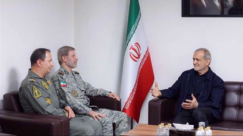 Pezeshkian au général Hatami: Le gouvernement iranien mobilise toutes les capacités pour moderniser les forces armées